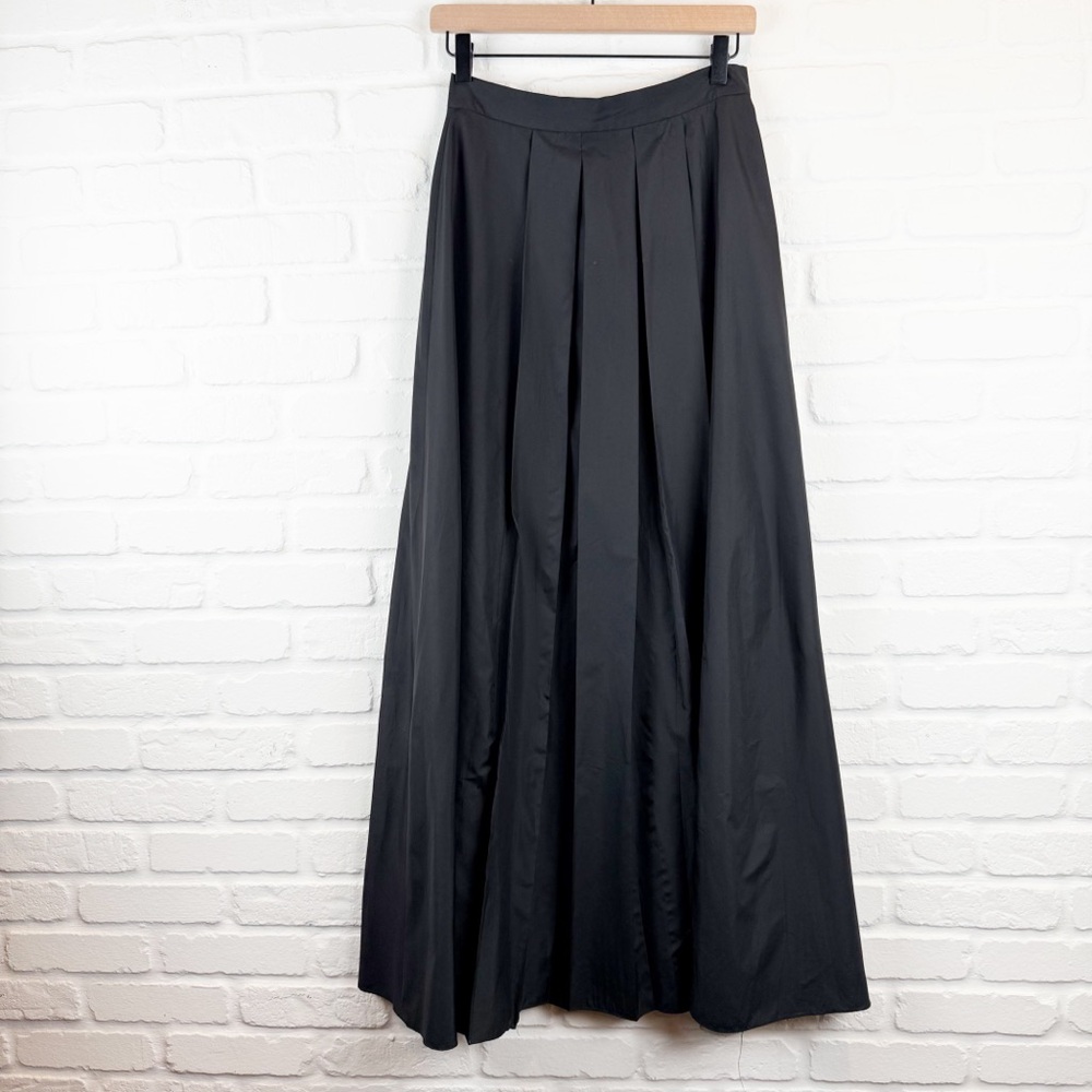 Isabel Ardee Black Pleated A-Line Maxi Skirt Formal Evening Ball Gown Style 6